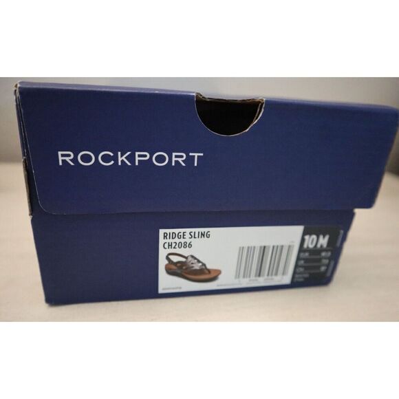 Rockport CH2086 Women's Sz 10M Pewter Metallic Ridge Slingback Sandals - Picture 10 of 10